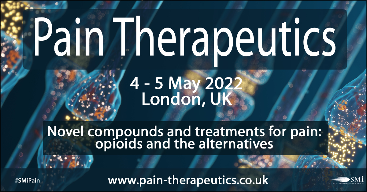 ACNRjournal's tweet photo. One month until SMi’s 22nd Annual Pain Therapeutics takes place. Join leading pharma companies from @BritishPainSoc, @ViforPharma Neumentum, GB Sciences, Inc.
Register at: https://t.co/sJcjY89CHs 
#peripheralsensitization #NGF #Postoperativepain #pain https://t.co/kWjxlEL5MR