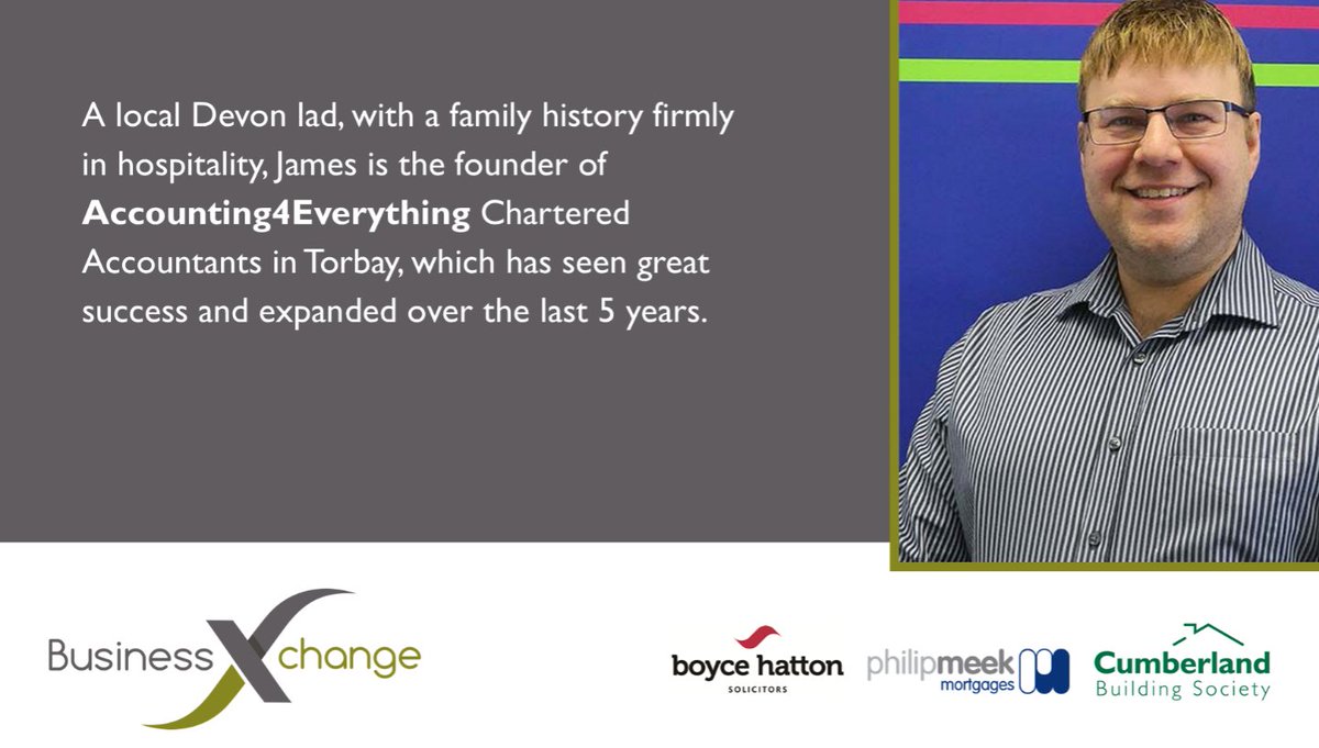 busxchange's tweet photo. Our third speaker at our SMART Event on 5th April is local accountant James Twigger. Being brought up in one of Paignton’s largest #hotels, he is well placed to give accountancy support to #commercial businesses.  Email lyn@businessxchange.uk for event info

#torbay #hospitality https://t.co/brmYsMiGJY