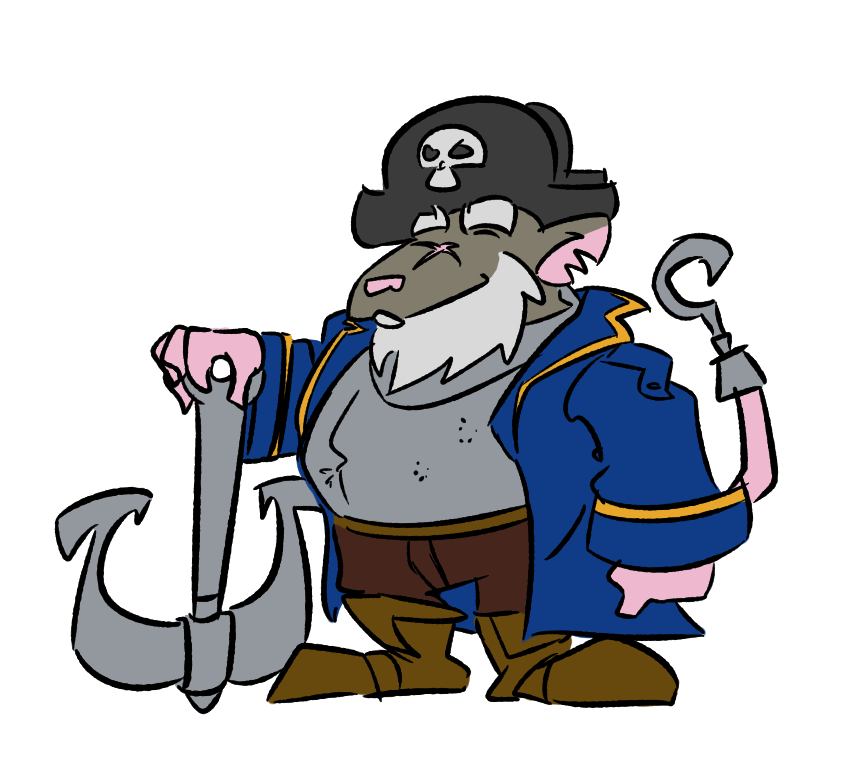 #WorldRatDay is a good opportunity to update the rat party!
Captain Wedel may look fearsome due to his scars and pirate outfit, but he's actually very chill.
Blikle on the other hand has no chill and is constantly challenging everyone to fights. Nevermind their size.