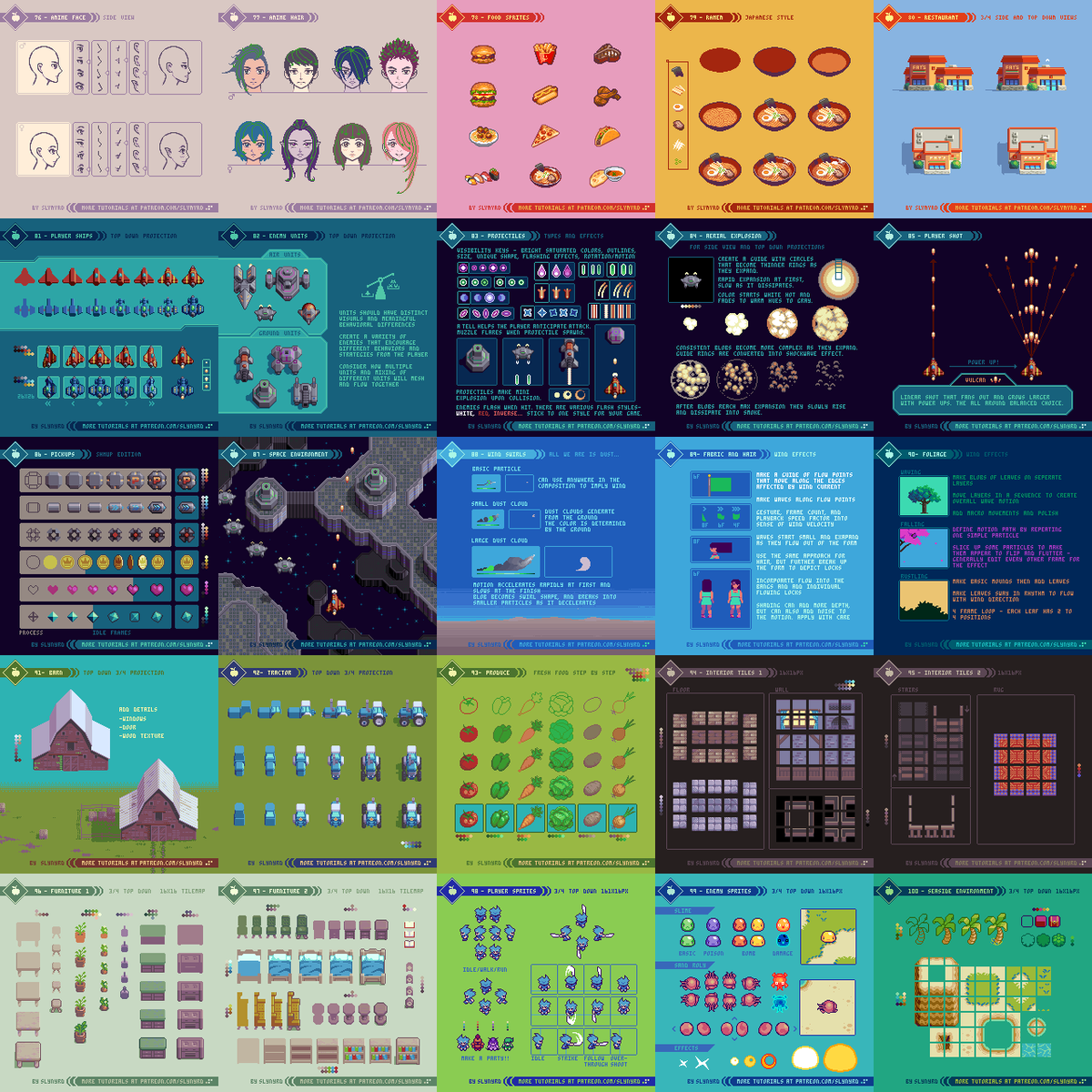 rayslynyrd's tweet image. More than 100 tutorials, and still going strong! A pleasure being your pixel guide since 2016. Help me continue spreading the joy of pixel art for years to come patreon.com/slynyrd 

#pixelart #gamedev #tutorial #ドット絵