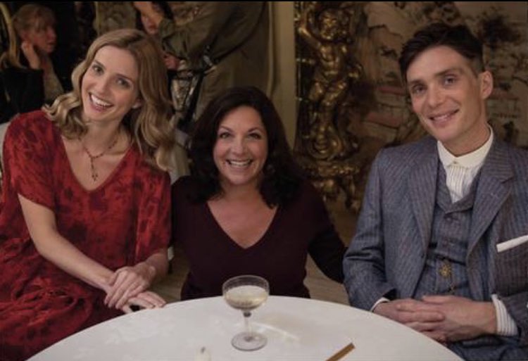 CMurphyFans's tweet photo. Annabelle Wallis, Caryn Mandabach and Cillian Murphy #PeakyBlinders https://t.co/TCzoIbRqbd