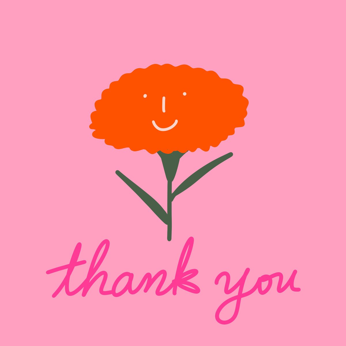 Happy Monday! Starting off the week with gratitude. #thankyounft #messagesthroughflowersnft #flowerillustration #pink #nft