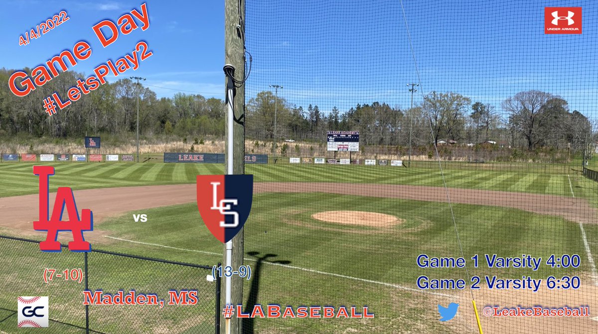 LeakeBaseball's tweet photo. Game Day!
#LABaseball #LetsPlay2
๐ Lamar School
๐Madden
โ๏ธ Varsity 4:00 / Varsity 6:30
๐ฑ GameChanger https://t.co/Ba5NLAJb7O
