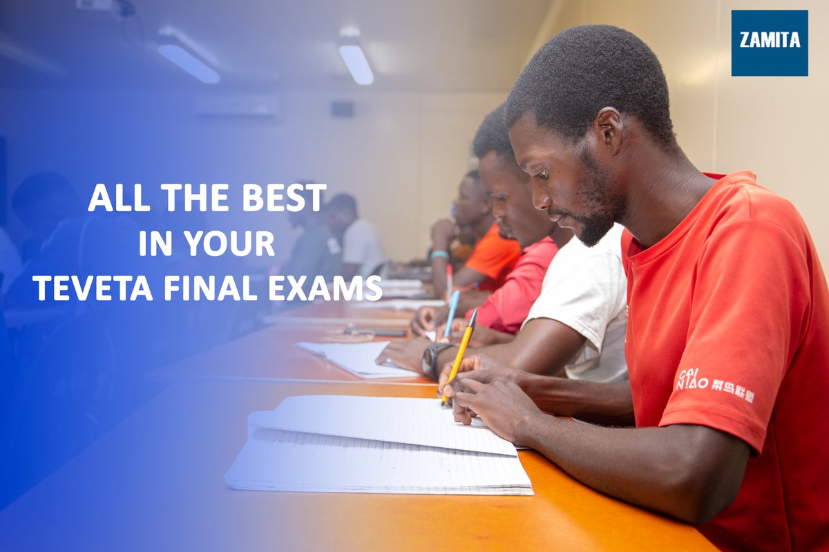 ZamitaZambia's tweet photo. Wishing all the students @NORTEC_INFO all the best in their #TEVETA final Exams. #Best Wishes
#ZAMITA
#MwanaNSU
Likeπ, Follow and Retweet. https://t.co/wvGImtqaou