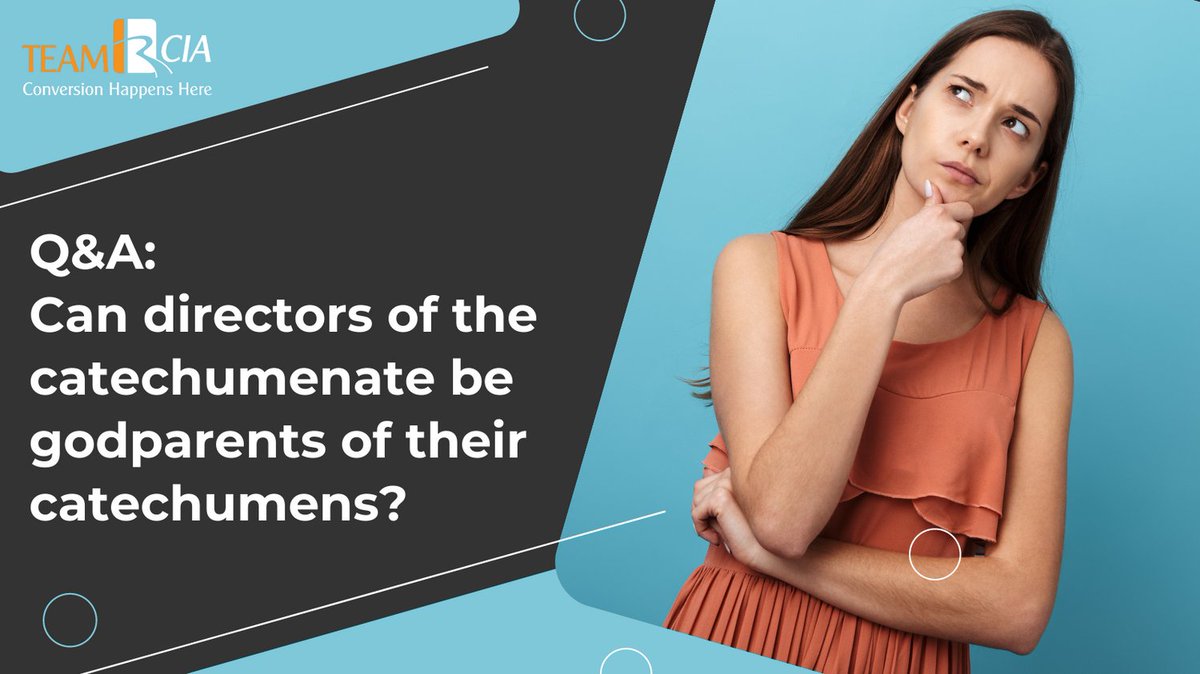 TeamRCIA's tweet photo. Is it okay for catechumenate directors to be godparents of their catechumens? Learn more from our latest Q&amp;A blog post at https://t.co/mintiHOYi1 ! https://t.co/jHDADXllAB