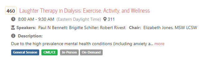 🎙️Dr. @Pauldialysis will be speaking at the upcoming @nkf in Boston: Laughter Therapy in Dialysis: Exercise, Activity, and Wellness ⌚️8:00am - 9:30am EDT 📅April 7, 2022 How to Get Patients Exercising ⌚️4:00pm - 5:00pm EDT 📅 April 9, 2022 Program: bit.ly/3LCDBnJ