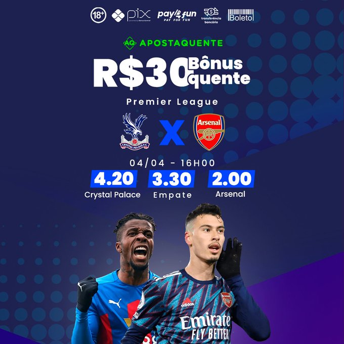 👀Segunda tamb&eacute;m &eacute; dia de #PremierLeague na Apostaquente! Ent&atilde;o j&aacute; deixa seu palpite a&iacute; para a peleja<a href="/tag/premierleague"class="tags">#PremierLeague</a><a href="/tag/apostaquente"class="tags"><span>#apostaquente</span></a>