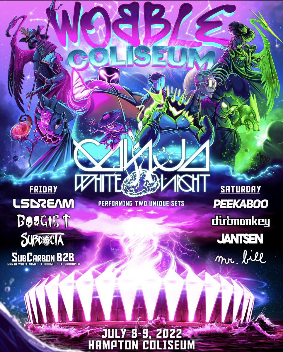 Hampton Coliseum takeover for two massive nights with SOOO many incredible artists!! Pre-Sale opens 4/7 at Noon EST, General On Sale 4/8 at Noon EST
 
<a href="/lsdream/">LSDREAM</a> <a href="/boogietmusic/">Boogie T</a> <a href="/subdocta/">SubDocta</a> <a href="/peekaboobeats/">PEEKABOO</a> <a href="/dirtmonkeymusic/">DIRT MONKEY</a> <a href="/jantsenmusic/">JANTSEN</a> <a href="/mrbillstunes/">Mr. Bill</a> <a href="/subcarbon/">SubCarbon Records</a>