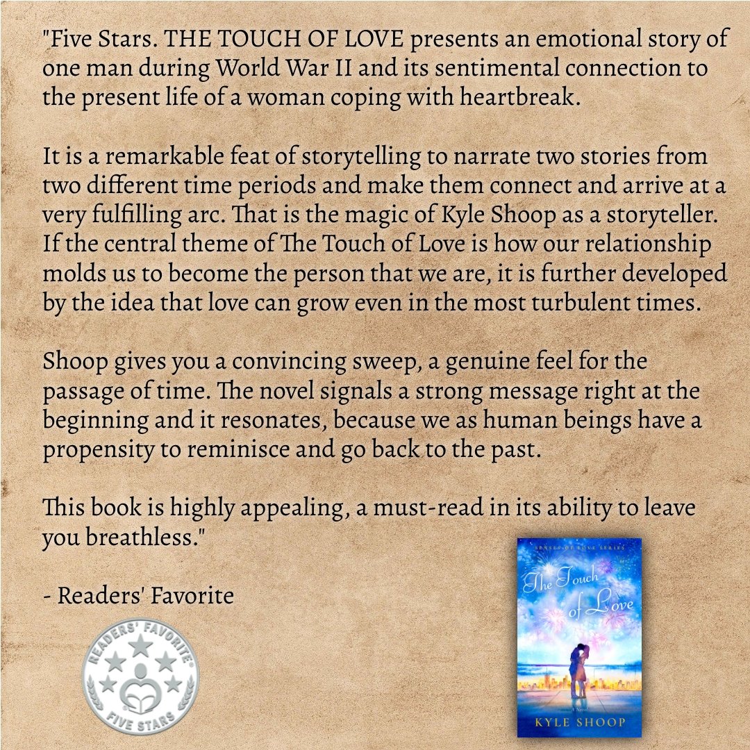 My new #HistoricalRomance The Touch of Love just got it's first editorial review ... 5 STARS!!! Pre-order here (releases 4/27): amzn.to/3qxoIL4 #RomanceBooks #ContemporaryRomance #BookRecommendations #romancenovels #HistoricalFiction #BooksWorthReading #books