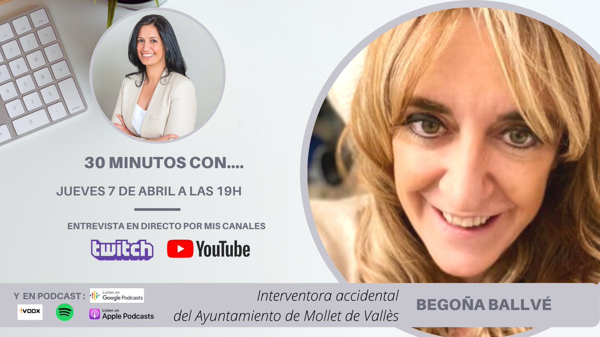 AmaliaLopezAcer's tweet photo. ✅ Y en el próximo #30minutos estará @bballve #interventora accidental del Ayuntamiento de Mollet del Vallés @ajmollet #AgoraMollet #MujeresSP

En directo aquí ⬇️

📽️Twitch https://t.co/4LAMxyGRJr
📽️YouTube https://t.co/sJqlMYWizd https://t.co/BL0S1tSLaM