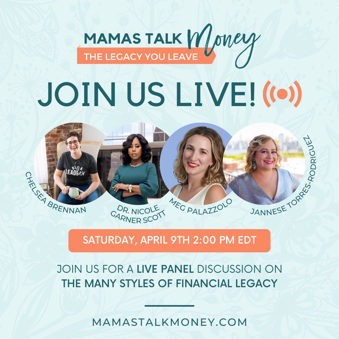 Join me this Saturday to chat through the many styles of planning your financial legacy! 💸 #financialplanning