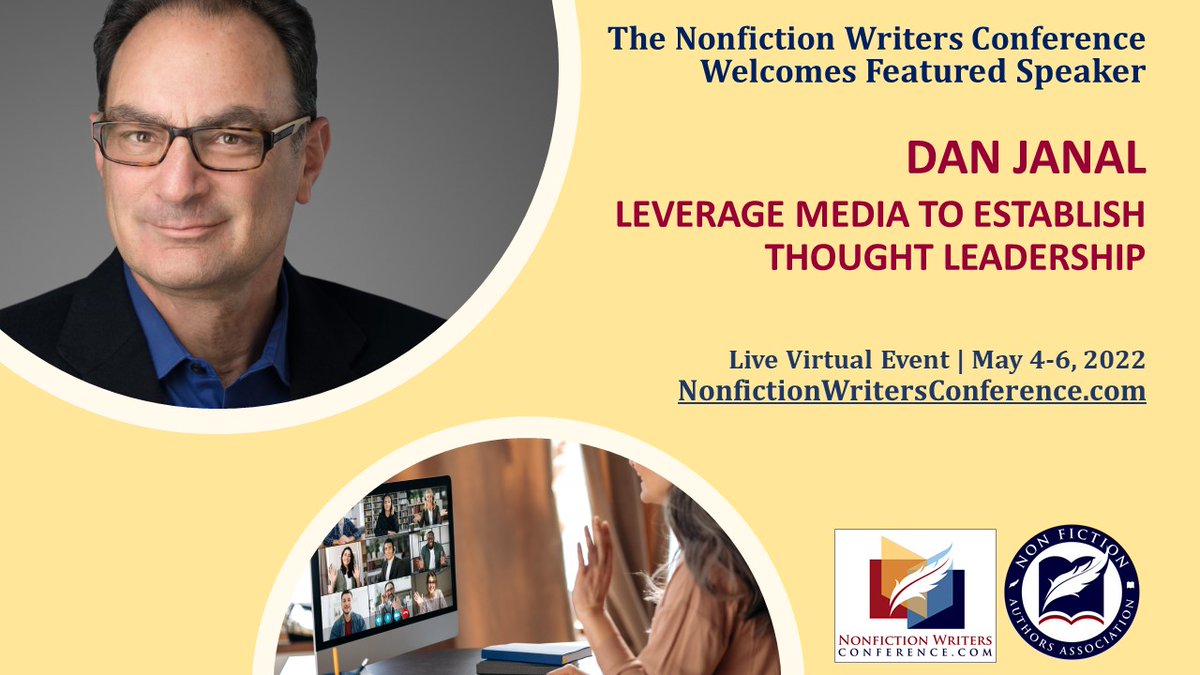 The Nonfiction Writers Conference Welcomes Featured Speaker  Dan Janal! Are you the best-kept secret in your industry? Fear not!  Attend this session and learn: Why the media needs to interview you. ow.ly/Tj4m50IzeFp

#bookmarketing
#authors
#nonfiction
#selfpublishing