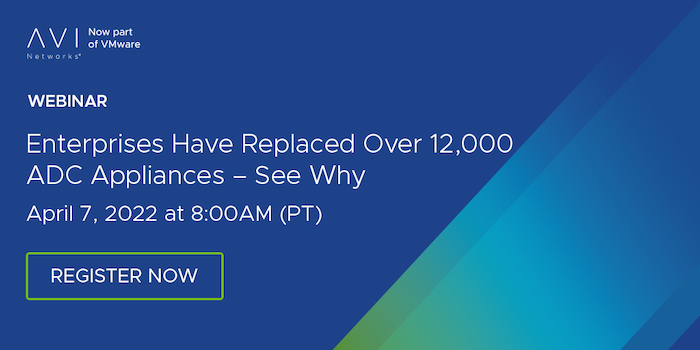 AviNetworks's tweet image. Enterprises have replaced over 12,000 ADC appliances. Learn why in our webinar this Thursday, 4/7 at 8am PT. We'll talk about #modernloadbalancing architecture and #cloud friendly application delivery. You won't want to miss it!

Register now: bit.ly/3NBss8B 

#loadb ...