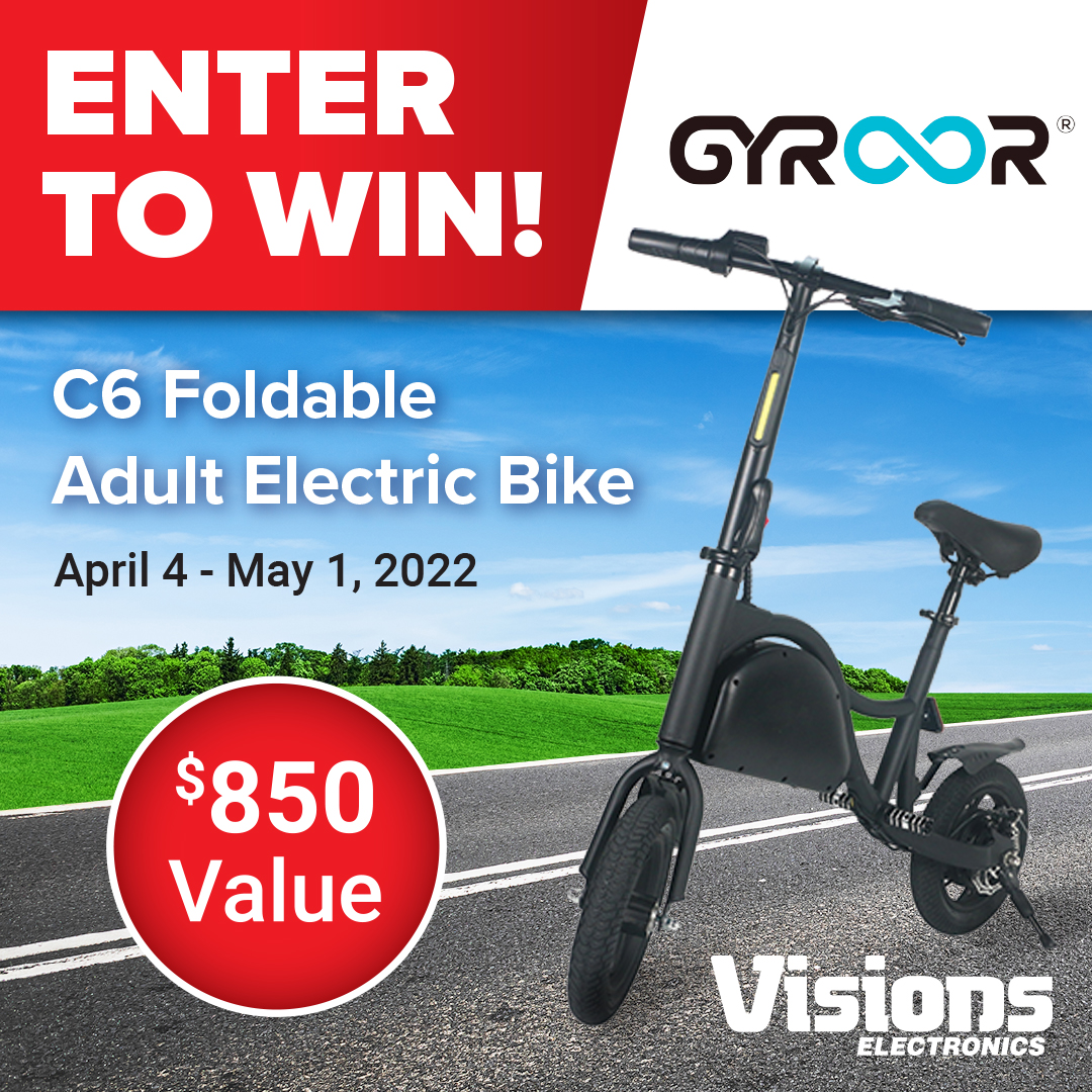 VisionsDeals's tweet photo. ✨ Contest Time 🚴 Take A Wild E-Ride
Win a Gyroor C6 Foldable Adult Electric Bike

ENTER: https://t.co/wElilGKegs 

Ends May 1

#contest #giveaway #entertowin #yyc #yvr #yeg #yxe #yyz #ywg #yyj #needforspeed #speedracer #ebike #electricbike #electricbicycle #bike #spring #summer https://t.co/CFMnWLjvXL