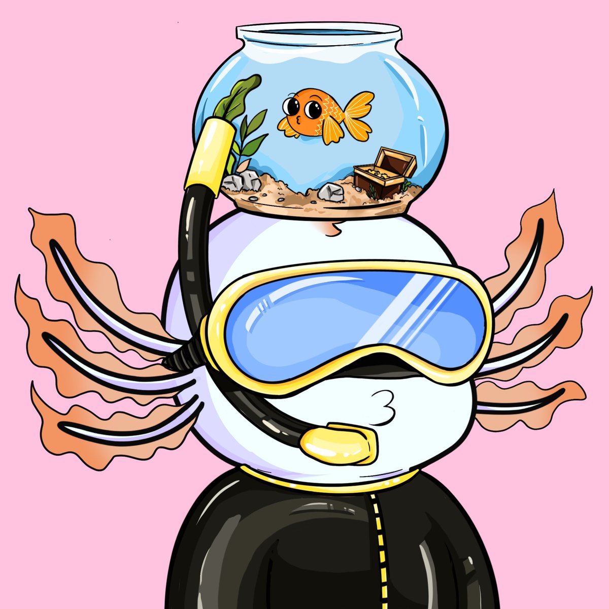 AgelessAxolotls's tweet photo. Introducing the 'Diver Axo' 🤿

Can dive up to 30 meters deep and also into your hearts 🐚 🌊🌸

#NFTs #nftdrop #nftcommunity #nft https://t.co/ALaoPvPERp