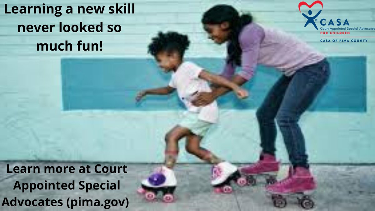 Why learn something new by yourself when you can learn it with your CASA kiddo and make lasting memories together. Learn more at sc.pima.gov/pima-county-ju… #CASAaz #Volunteer #Bethevoiceforachild #Makeadifference #Advocate #Changeachildsstory #Theresnoplacelikehope