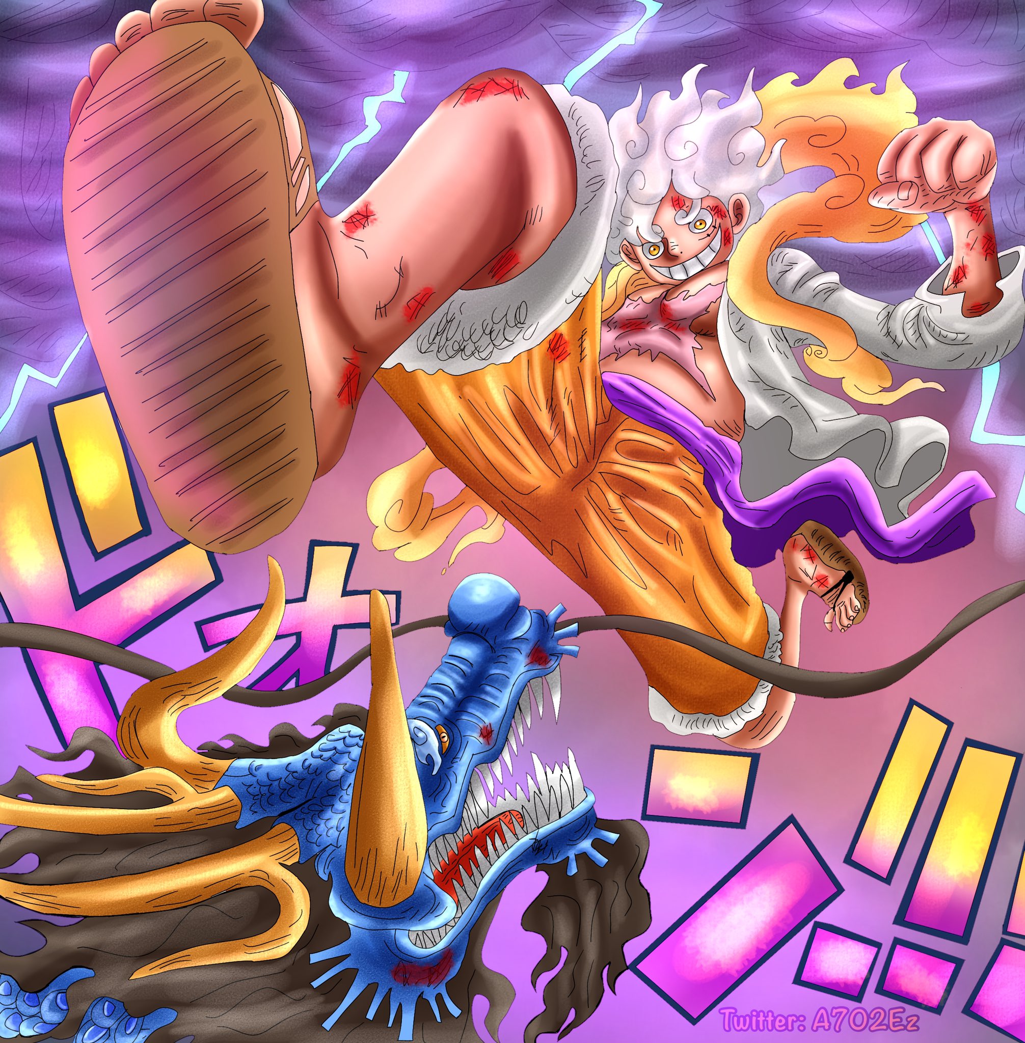 One Piece Chapter 1045 – Luffy VS Kaido: Gear Five