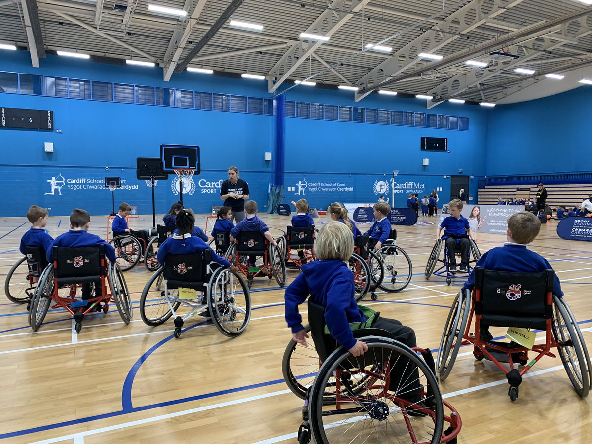 CoedGlas2027's tweet photo. Year 1 had an amazing day at @cardiffmet with @SportCardiff learning about different disability sports and the challenges they may face when playing sports. The coaches were fantastic and the children went away understanding the importance of inclusivity in sports. Diolch! https://t.co/W4Bx0DN2VN