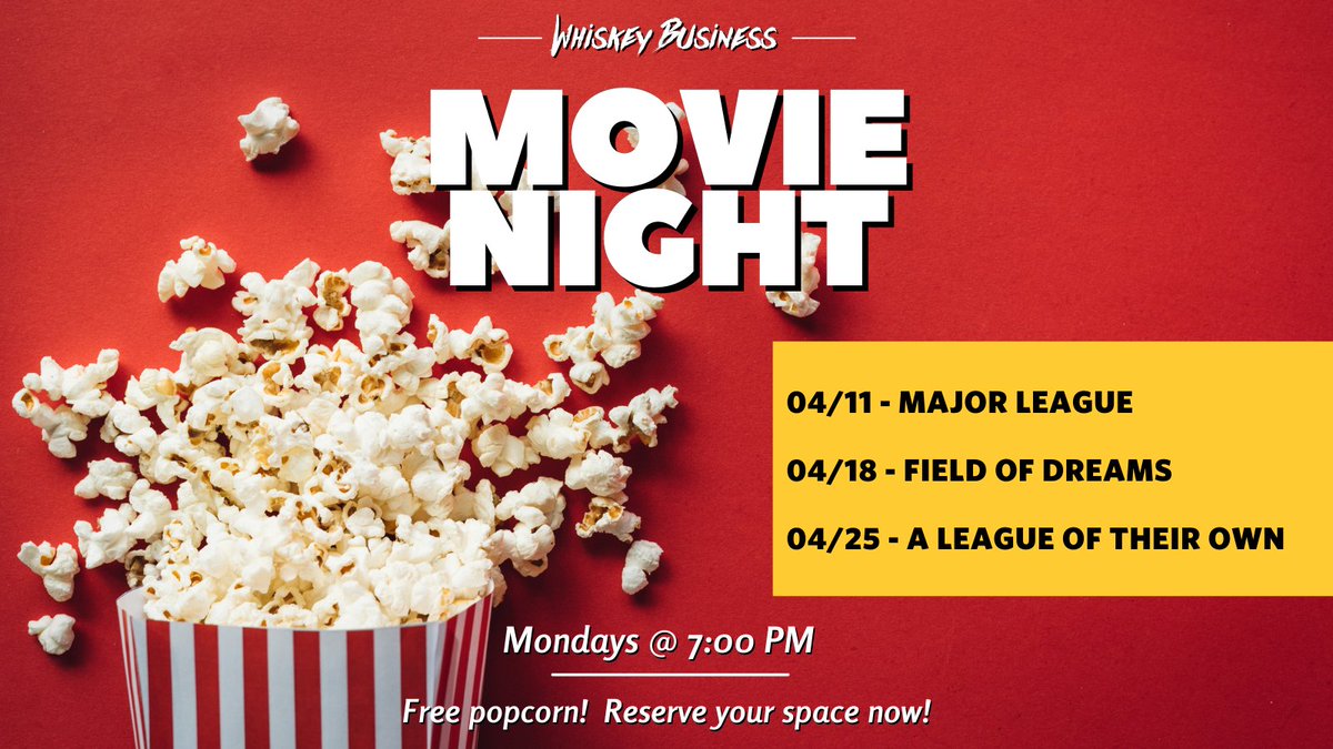 April Movie Nights are here! 🤩 Reserve your seats at WhiskeyBusinessChicago.com 😎 

#WhiskeyBusinessChi #MovieMonday #MondayFunday #Chicago #ChicagoBars #MovieNight🎬