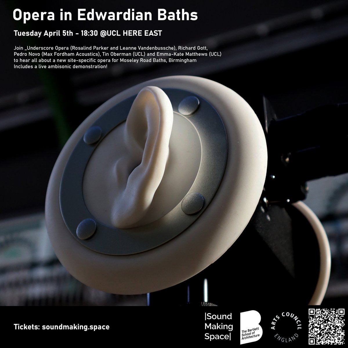 Reminder of this cool event that we're doing TOMORROW AT 6:30PM AT #UCLHEREEAST!!! Talks and ambisonic sound demos, galore!! Head on over to soundmaking.space for link to FREE tickets <a href="/sms_bartlett/">|SOUND MAKING SPACE|</a>