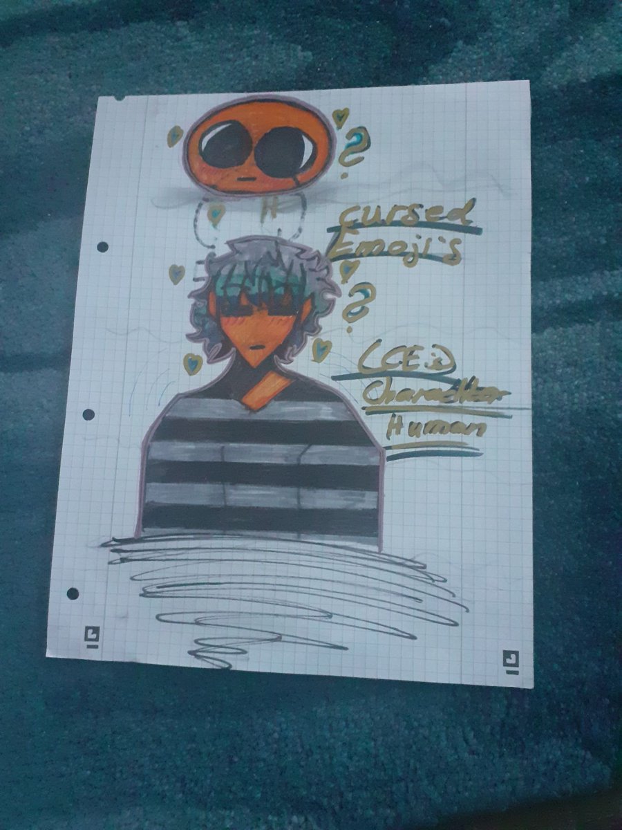 Random_Beings's tweet photo. I just draw it- Cursed emoji to Cursed "Emoji" Character, ;v; it's that I draw xd at home. 
#CursedEmojis #TraditionalArt #Art #CharacterStyles https://t.co/a2hvLFQviF