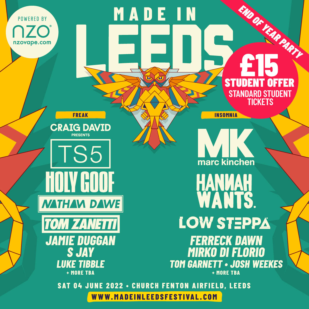 STUDENTS LISTEN UP 🗣️

We have an END-OF-YEAR STUDENT OFFER 💥

Grab your ticket at the amazing price of £15* ends SOON, don’t miss out! 

*Students only, must present a valid Student ID.

Tickets at madeinleedsfestival.com 

#MadeInLeeds