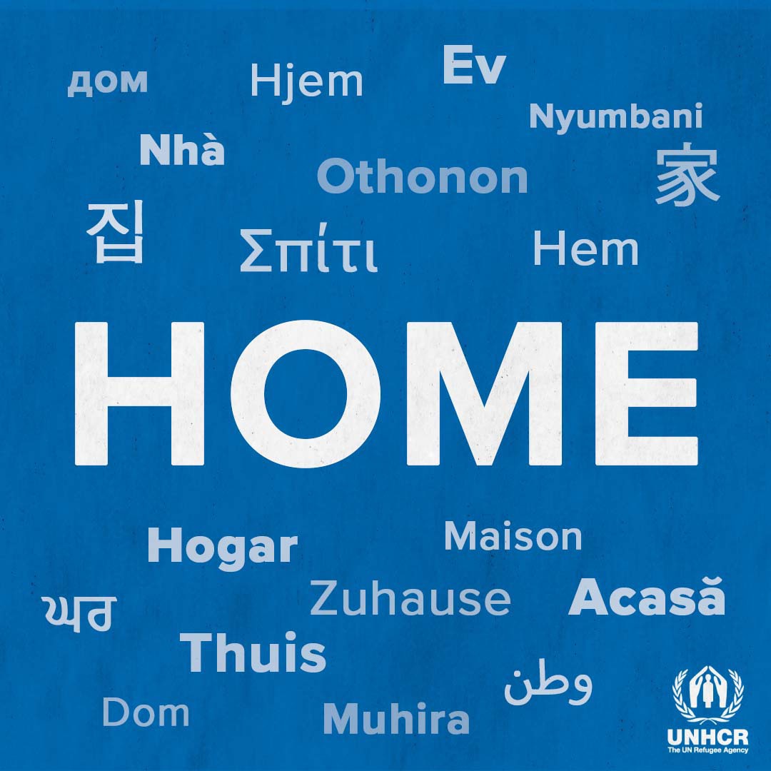 Refugees's tweet photo. Home.
However we say it.
Every refugee
Deserves one. https://t.co/jaJkhLS6b8