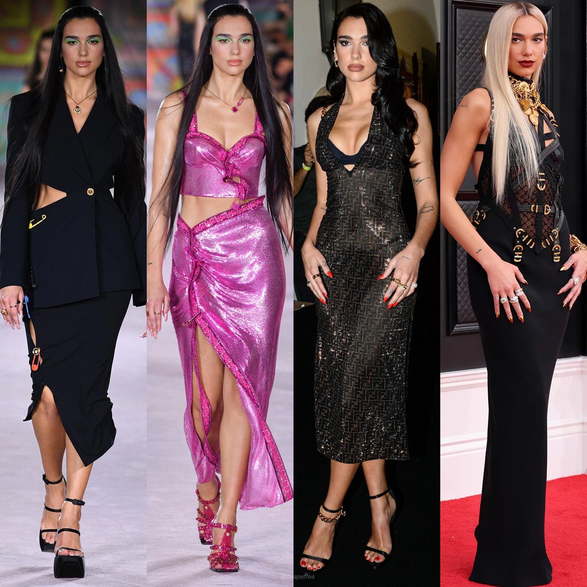 addictionlipa's tweet photo. dua lipa in versace https://t.co/pzZQuczXih