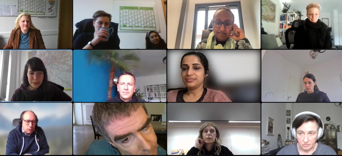 12 Kacheln einer Videokonferenz mit grünen Abgeordneten und Referentinnen der grünen Bundestagsfraktion aus dem Bereich Gesundheit