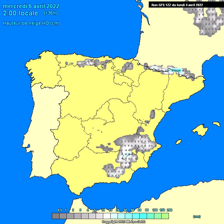 ✍ #TomaNota 

🌨 #Nevadas ⚠️

》 Podría complicarse el panorama meteorológico en gran parte del SE peninsular este Martes.

》¿ Probable activación de #aviso amarillo al #Altiplano por #nevadas a partir de 800-900mts durante la tarde-noche del Martes <a href="/AEMET_Esp/">AEMET</a> <a href="/AEMET_Murcia/">AEMET_Murcia</a> ?