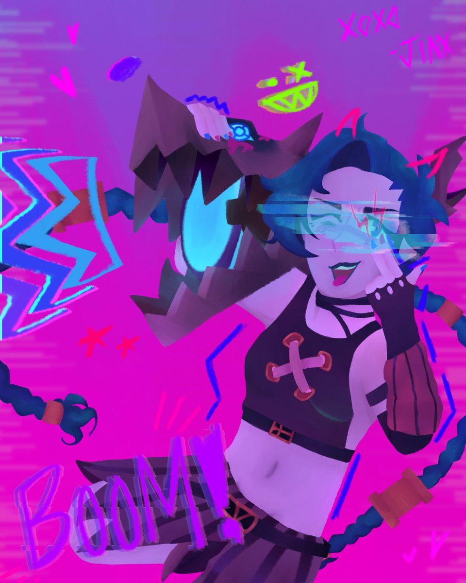 randomartcorner's tweet photo. GET JINXED 💣✨‼️ 

#arcane #leagueoflegends #jinx #progressday https://t.co/NzMIfCsilb