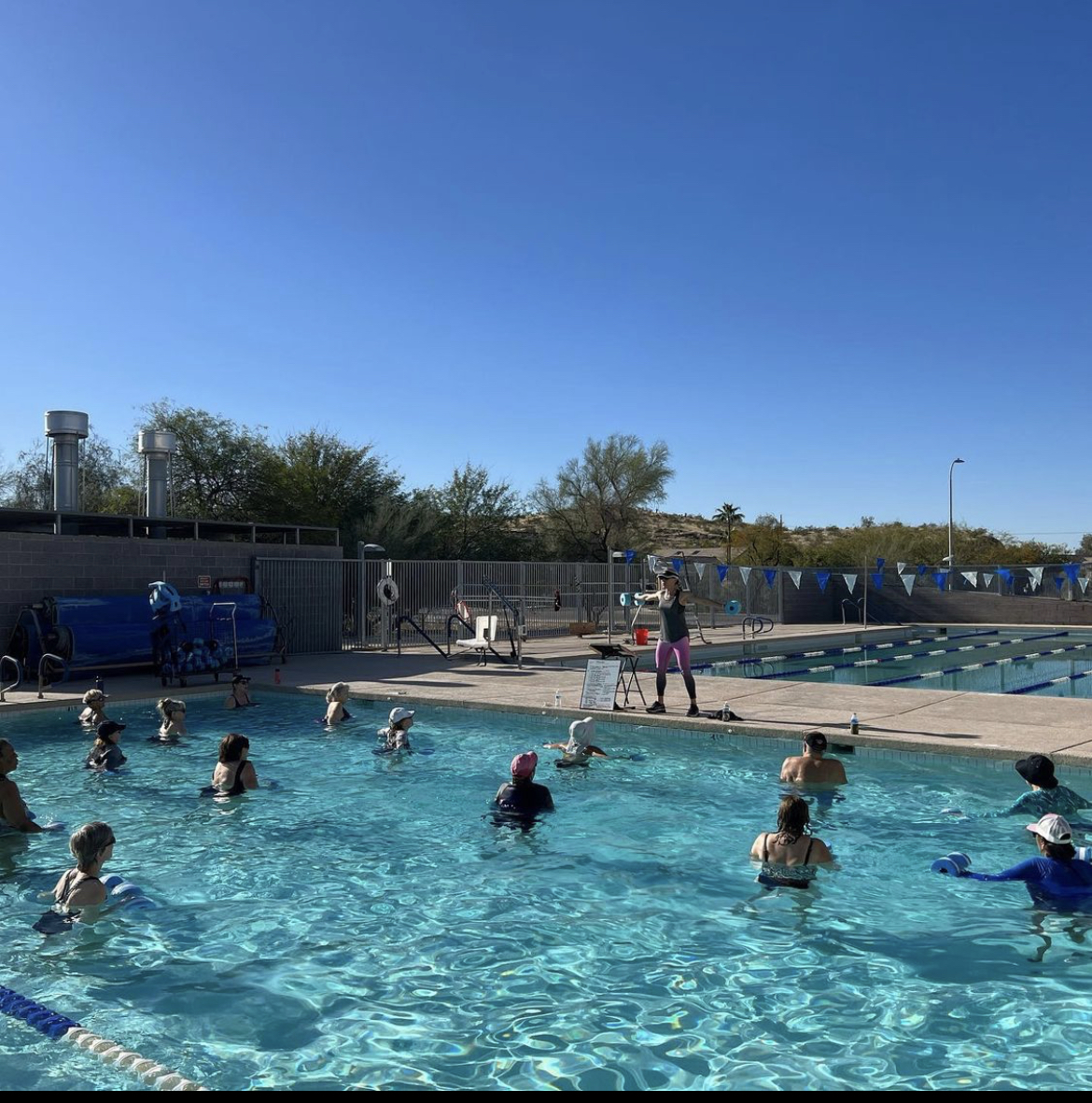 WATER FITNESS IS BACK AT OUR Ahwatukee Foothills Family YMCA 

When: Tuesdays and Thursday from 8:00 AM to 11:00 AM! 

To learn more visit valleyymca.org/schedules-down… 

#swim #waterfitness #arizona