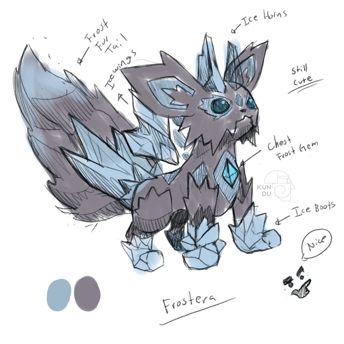 KitsumonWorld's tweet photo. #DesignYourKitsu 
Another new submission 🧊"Frostera" 🧊

Born in the dark icy mountains, this Kitsu doesn't play nice - #Frostera takes control of its surroundings and manipulates the battlefield to its advantage! ❄⛓

Submit your design here 👉 https://t.co/ME2SghBKBt 👈 https://t.co/UHthURYIdU