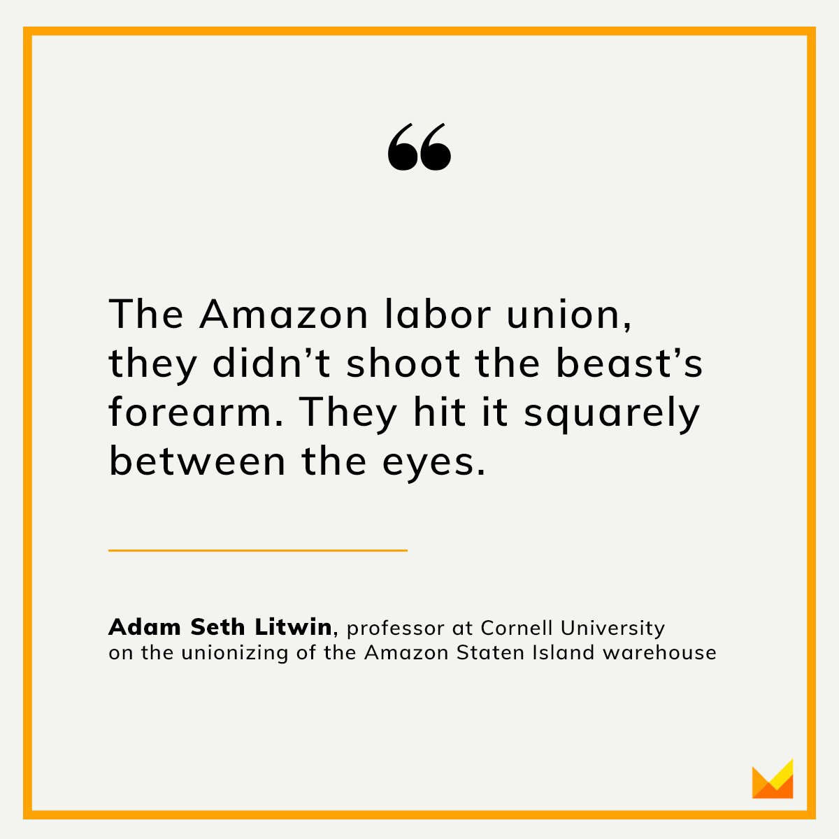 Workers at an Amazon warehouse in Staten Island voted to unionize on Friday, the first successful union drive at the second-largest private employer in the U.S.

And as <a href="/ProfASLitwin/">Adam Seth Litwin</a> said, this showcases the power of grassroots labor organizing. mktplc.org/3NOYaz2