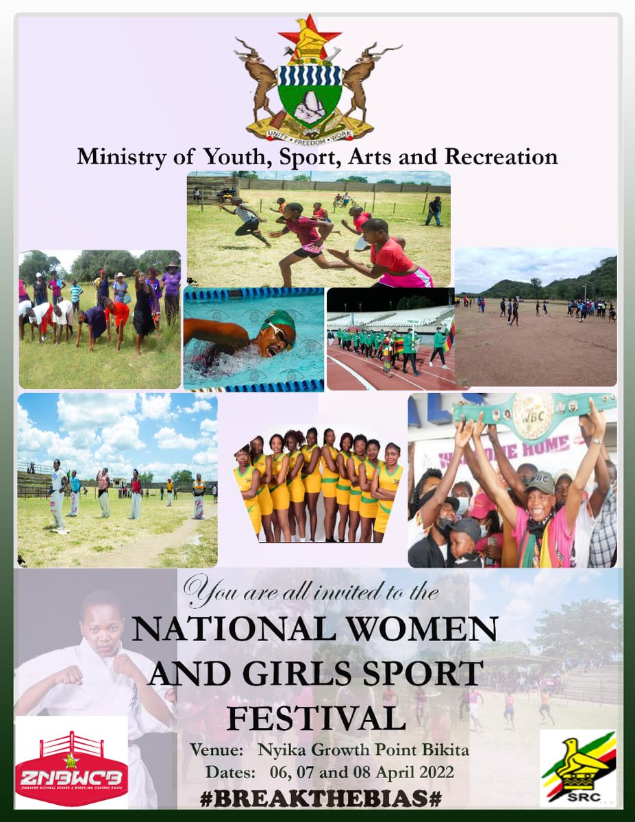 National Women and Girls Sport Festival 2022:Its all going to happen in Bikita, Masvingo at Nyika Growth Point. Dont Miss Out! @KirstyCoventry @HonMachakaire @madzambar @InfoMinZW @masvingo_mirror @edmnangagwa