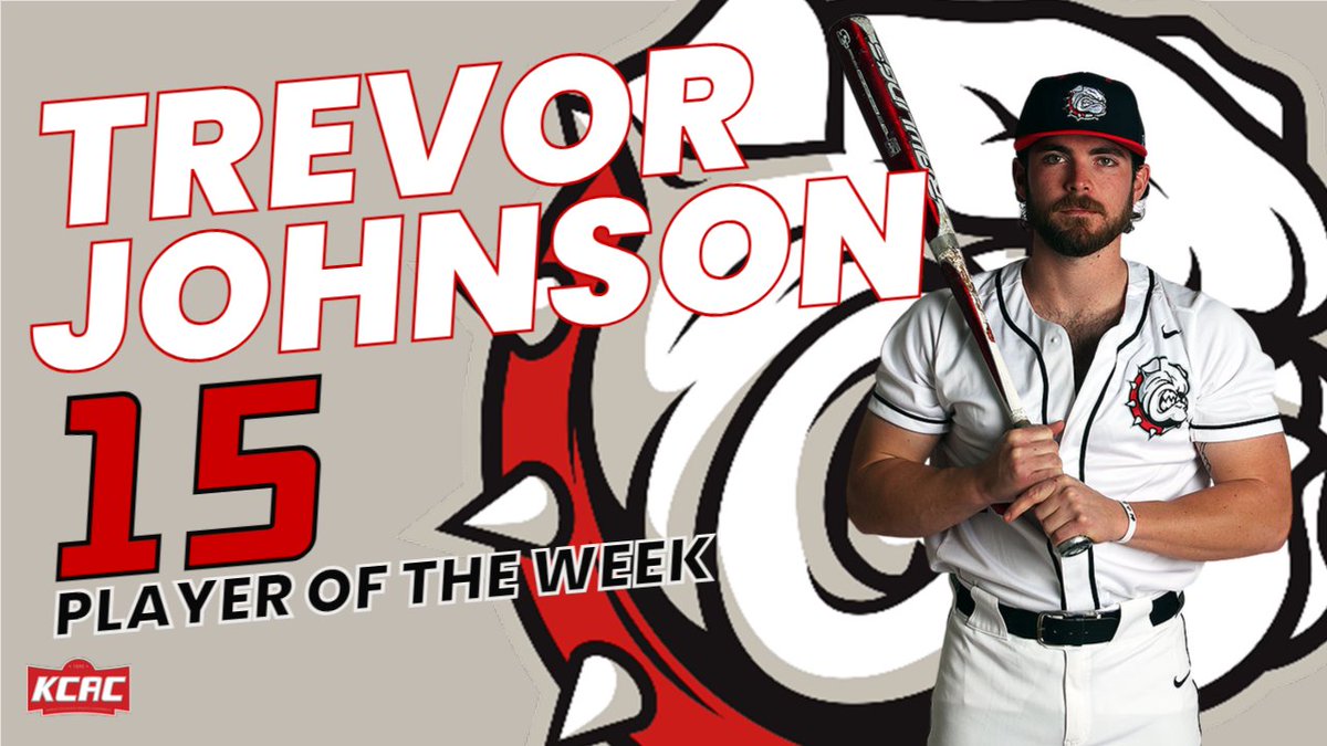 ICYMI: Trevor Johnson was named <a href="/kcacsports/">Kansas Collegiate Athletic Conference</a> Player of the Week for his exploits on the diamond last week's games. #BulldogPride #RaiseTheFloor