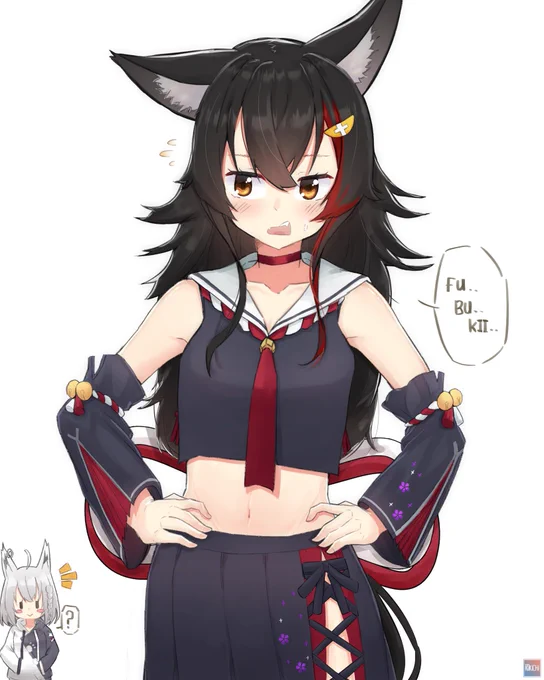 オオカミの衣装を盗む  #みおーん絵 