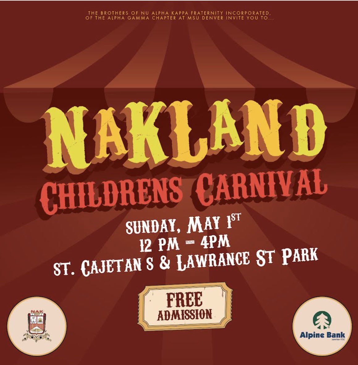 NAKLand is back! Come on down and enjoy some fun. Sunday May 1, 2022! The purpose of NakLand is to celebrate El Día del niño(childrens day). There will be Books, carnival Games, inflatables and more!!

#NakLand