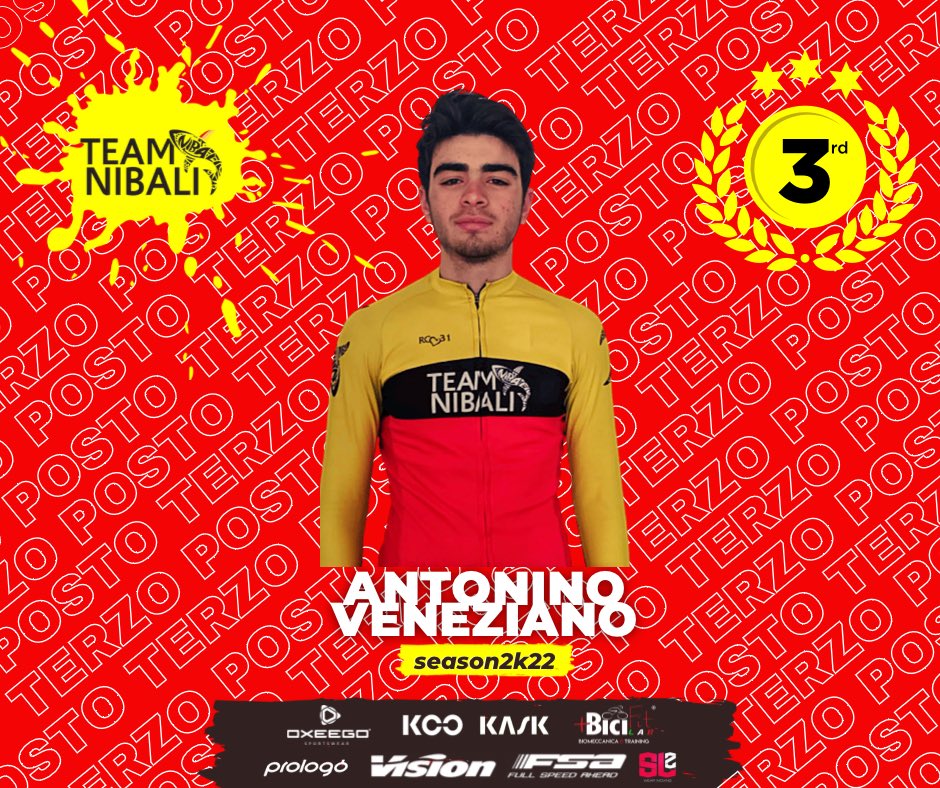 19^ Memorial Francesca Alotta - 7^ Memorial Rosario Patellaro

Antonino Veneziano terzo nella prova riservata agli Under 23

#TeamNibali #AntoninoVeneziano #Under23