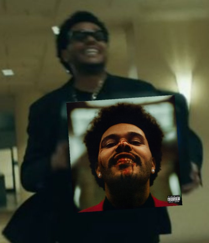 escapfromla's tweet photo. the weeknd holding his best albums. https://t.co/sqxuy4YBcu