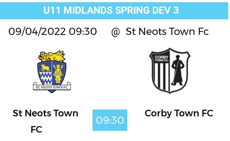 An u11 fixture vs <a href="/corbytownfc/">Corby Town FC</a> to look forward to Saturday. Various things going on for the boys over Easter but thankfully we have enough for Saturday!