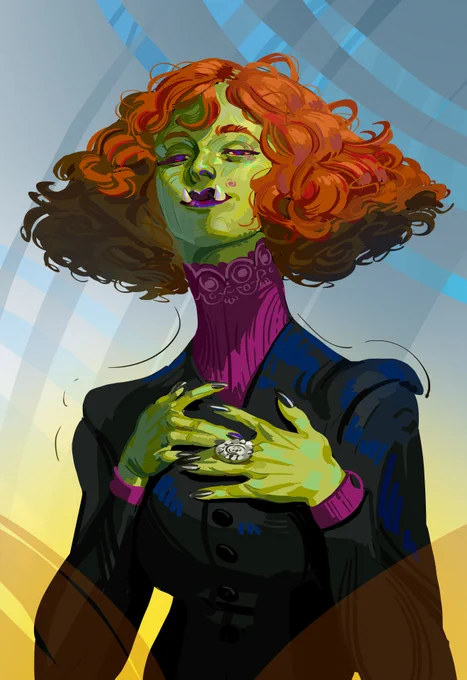 Opaque fun. More fashionable green ladies coming. 