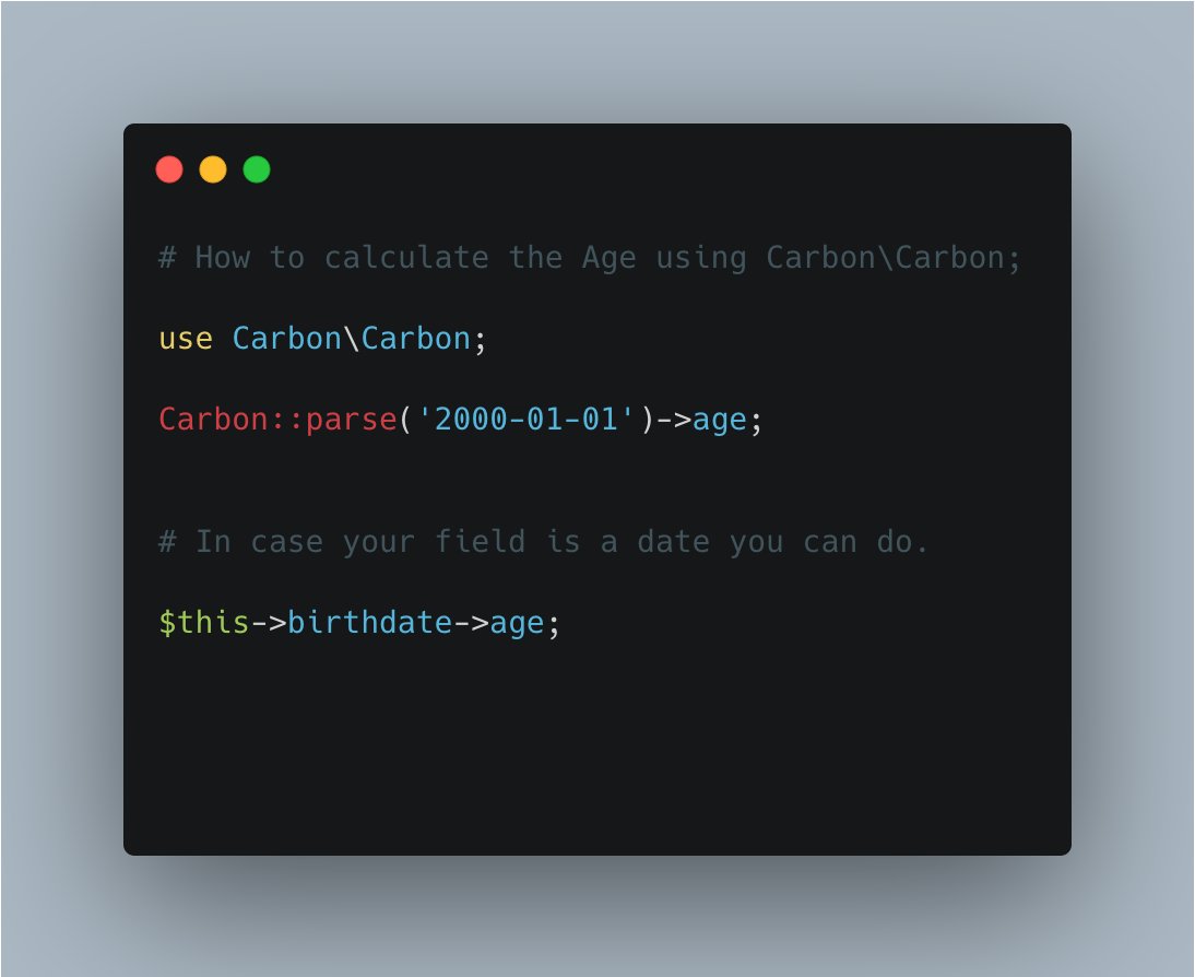 You can calculate the `age()` of Carbon instances