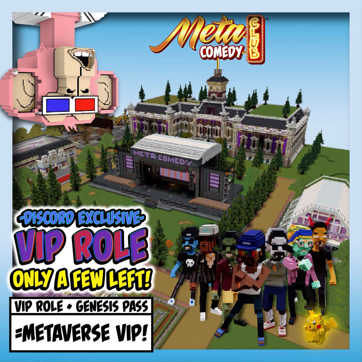 🎭 METAVERSE VIP 🎭

🎤 Unmute your mic 

🗣 Unluck your personality 

🎁 Win prizes &amp; rewards 

Win a Genesis Members Pass 

How to win ⤵️
1️⃣ RT &amp; ❤️
2️⃣ Tag funny friend 
3️⃣ Join our Discord 

#Play2Earn #comedy #Metaverse
