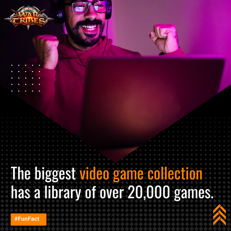waroftribes's tweet photo. π€― Can you imagine this amount of games in one place??
Antonio Monteiro of Texas holds the Guinness World Record for the largest video game collection at 20,139 video games. It took Guinness 8 days to finish counting them all! π±
#WarOfTribes #OnlineMMORPG #GameFacts https://t.co/3omf32AMFe