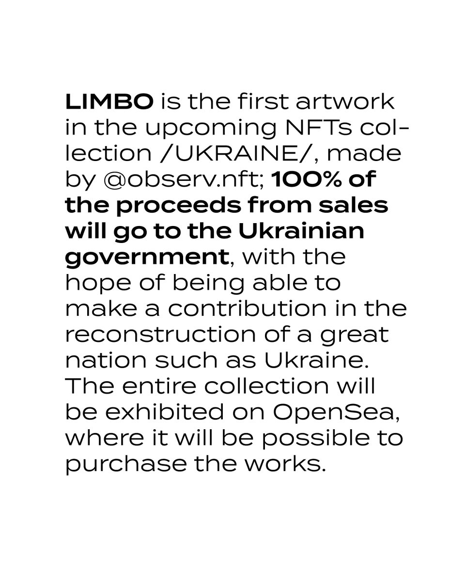 observ_art's tweet photo. ALL 4 VARIANTS OF LIMBO ARE OUT

100% of the proceeds from sales will go to the Ukrainian government.

https://t.co/GstPaegObT

🧿❤️🇺🇦
#NFT #NFTCommunity #NFTs #nftart #NFTCollection #NFTGiveaway #Ethereum #Metaverse #art #Ukraine #UkraineRussiaWar #UkraineWar #Ukrainian #Russian https://t.co/eSJwkmYWcm
