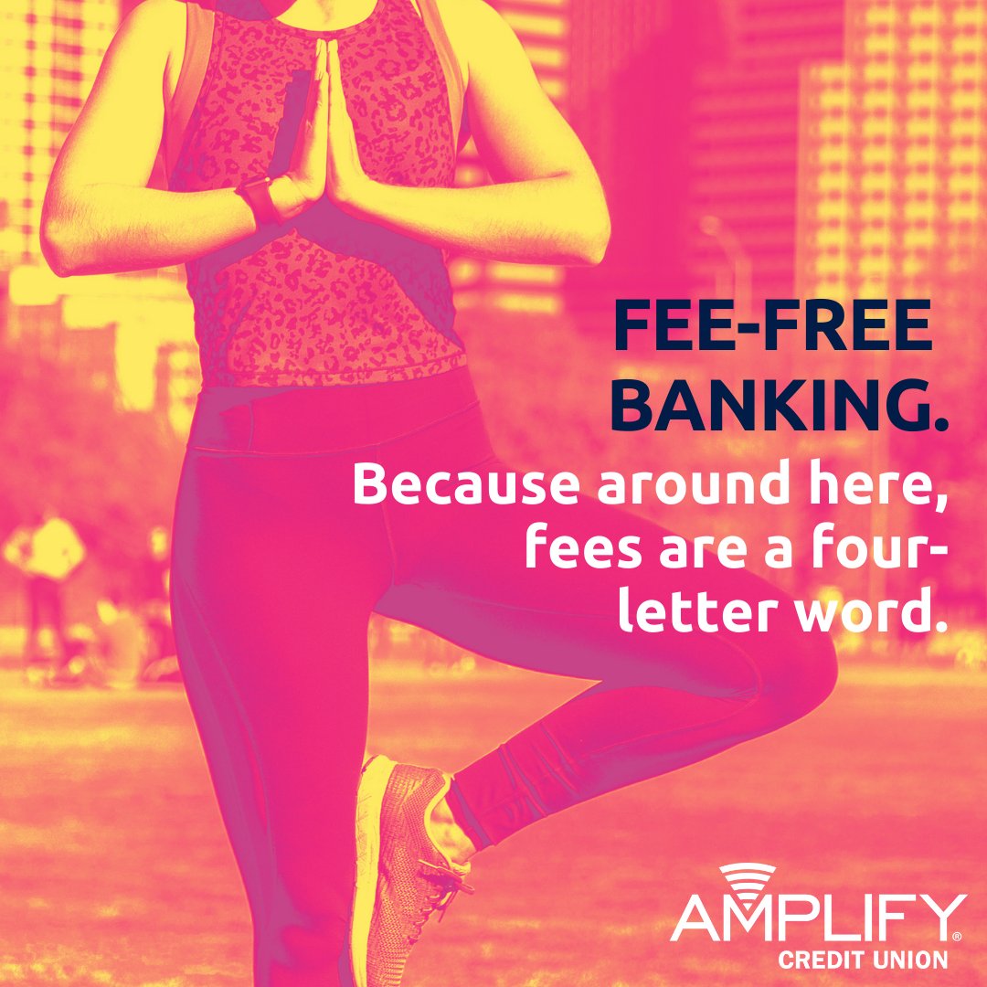 AmplifyCU's tweet image. Fee-Free Banking

Because around here, fees are a four-level word.

Learn more about Amplify: bit.ly/3j3VGyU

No account fees. No overdraft fees. No bank fees at all.

#overdraftfees #savingmoney #dropthefees #bankingtips #yoga #healthylifestyle
#mindfulness