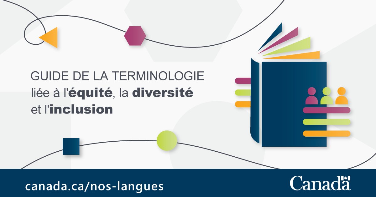 Ce nouveau guide du #GC explique comment utiliser les termes liés à l’#équité, la #diversité, l’#accessibilité et l’#inclusion pour favoriser des relations empreintes d’empathie, de curiosité et de réflexion. Ajoutez-le à vos favoris! #TerminoEDI ow.ly/69KM50IzZxW