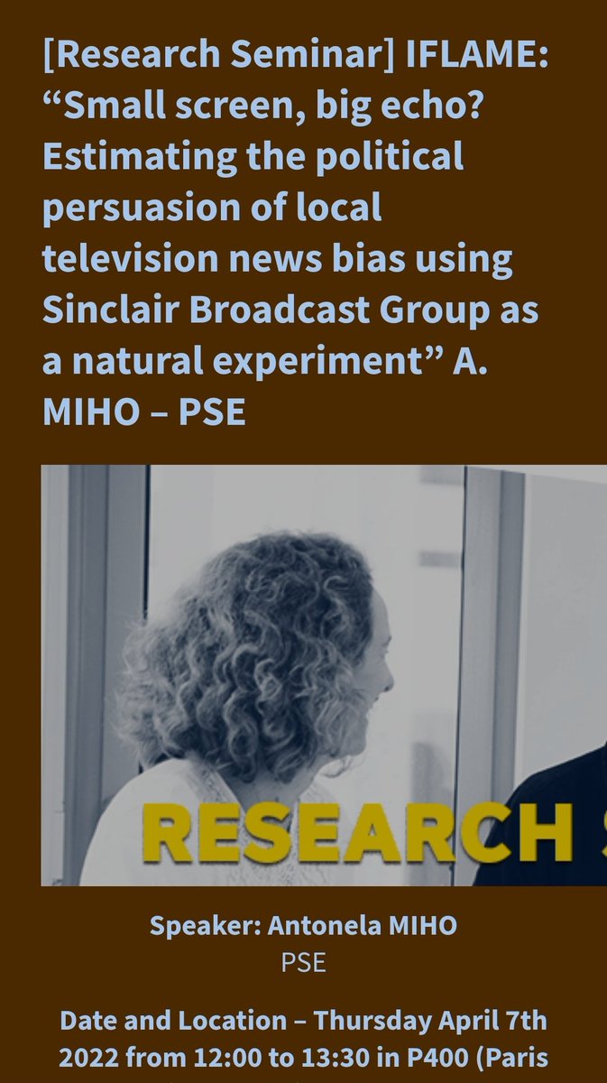 enkelejdahavari's tweet photo. On April 7 Antonela Miho from @PSEinfo will present a very interesting paper at our #IFLAME Seminar Series @IESEG. For more  details➡️ https://t.co/vyb06G61OZ https://t.co/WXYlAzMSFa