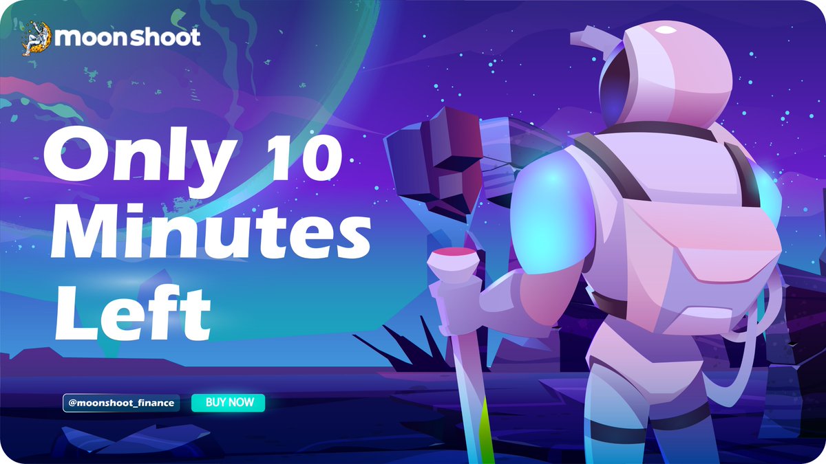 MoonshootFnance's tweet photo. Fair Launch sale is live🔥
but will not be for a long time⏰

The sale is ending in just 10 minutes... 🤯

Come on Join In before it is too late‼️
https://t.co/oqpU7PubUX https://t.co/nnkFfNj5LY